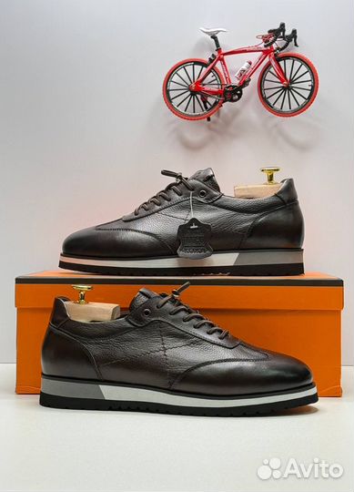 Мужские кожаные ботинки туфли