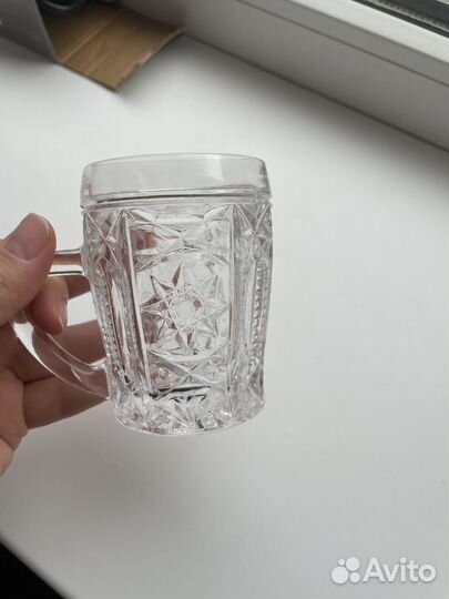 Хрустальные бокалы СССР кружки бочонки 6 шт