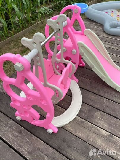 Детские качели с горкой