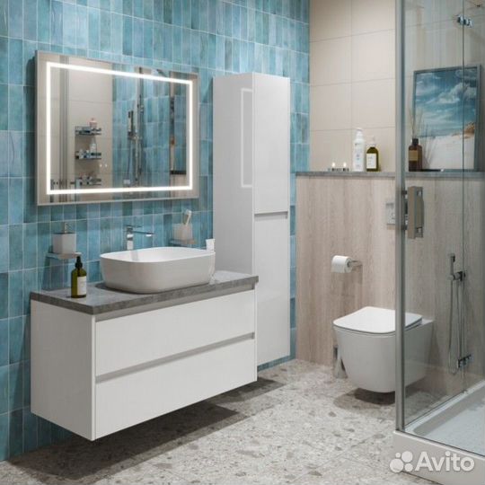 Мебель для ванной BelBagno kraft100BO-kepmgl-1302-SET Bianco Opaco