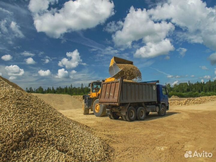 Щебень известковый на подушку