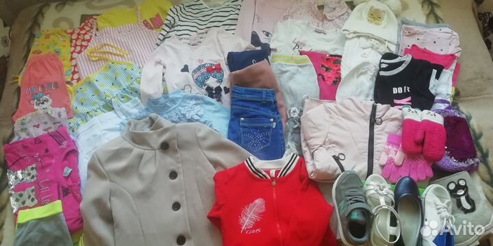 Вещи и обувь пакетом на девочку 5-8 лет