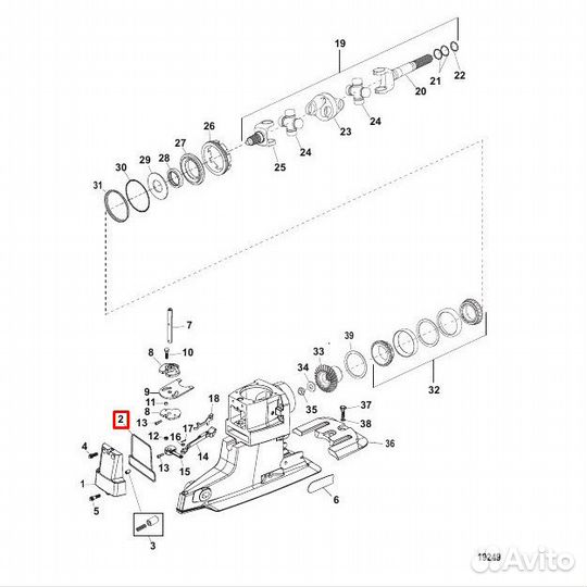 Уплотнение резиновое mercruiser - bravo I/II/III