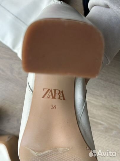 Сапоги Zara 38 новые натуральная кожа