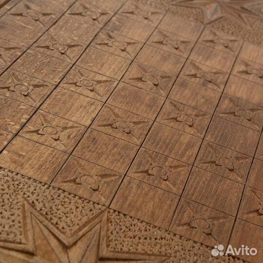 Нарды и шашки резные Три звезды 60 х 60 см бук Армения 62768