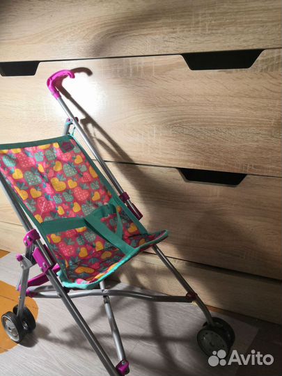 Коляска кукольная железная