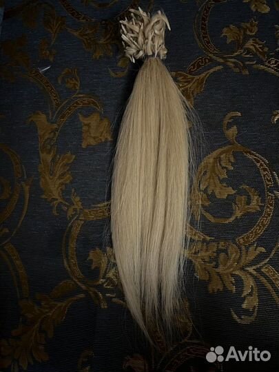 Волосы для наращивания блонд бу 45-48 см