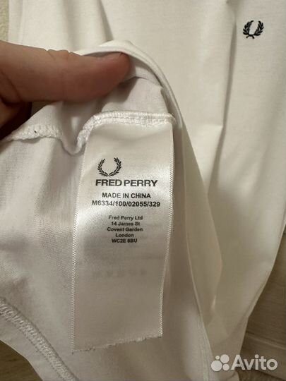 Футболка fred perry белая