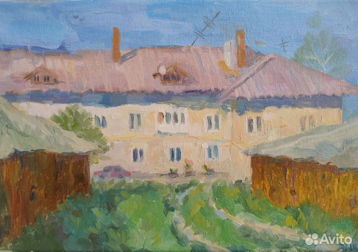 Картина маслом на холсте, соцгород Тольятти