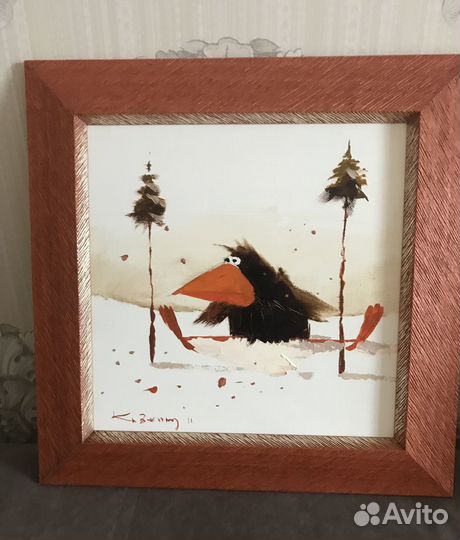 Ворона Картина 36*36 см