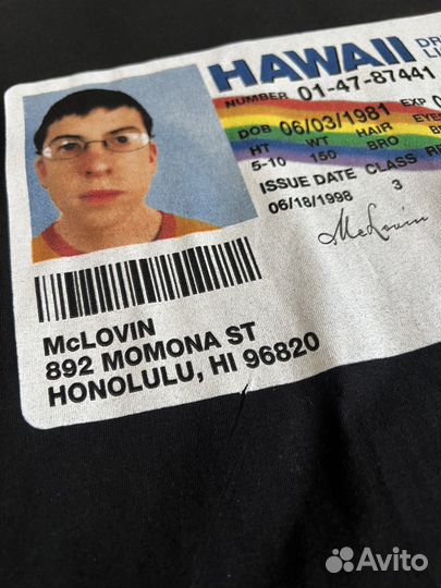 Футболка McLovin Superbad S оригинал