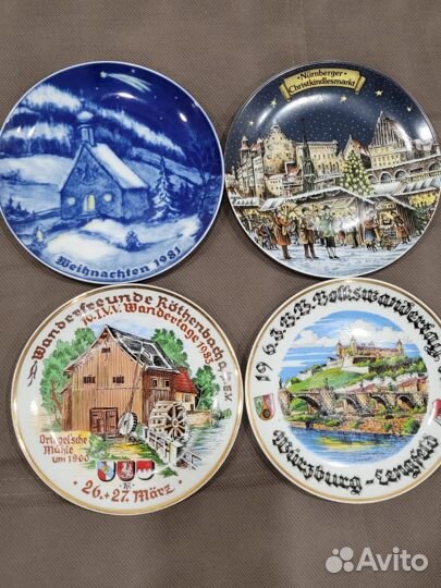 Настенная тарелка Рождество Германия 1981 г