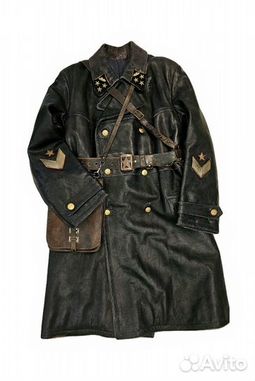 Кожаный Плащ Генерал РККА абтв Танковых Войск ВОВ