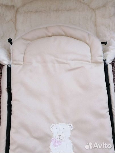 Зимний конверт в коляску на овчине до 3 лет