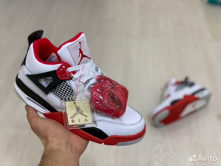 Кроссовки Air Jordan 4 Fire Red (36-45)