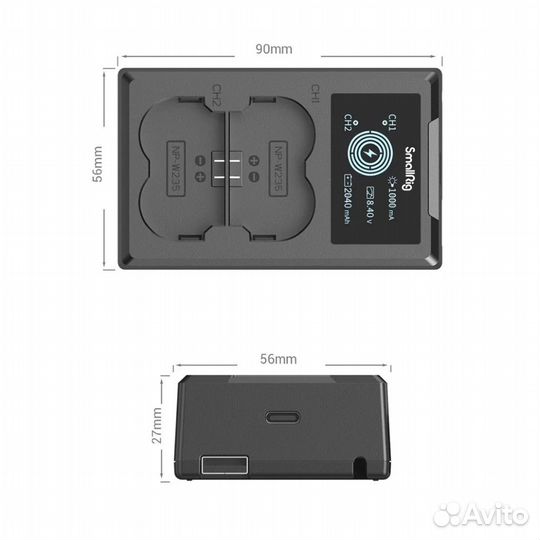 Зарядное SmallRig 4085 BC-W235 на 2 аккум. не ориг