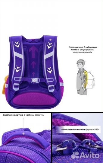 Рюкзак школьный для девочки