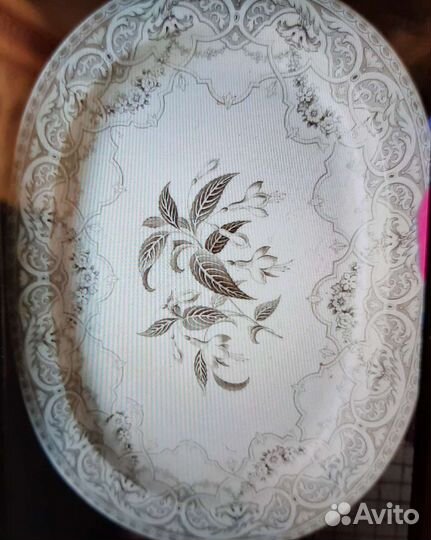 Антикварное Старинное Большое Блюдо