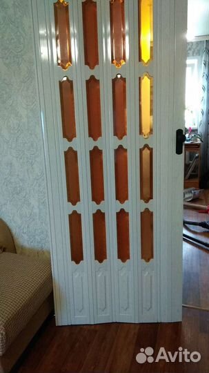 Дверь- гармошка пластиковая 800 х 2000 бу