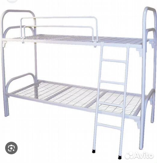 Двухъярусная кровать металлическая бу