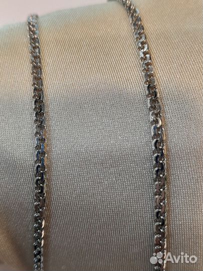 4010 Цепь золотая из белого золота 585 бисмарк