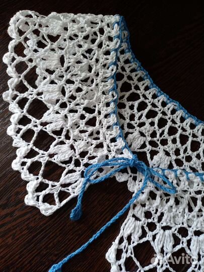 Кружевной воротник вязаный ручная работа
