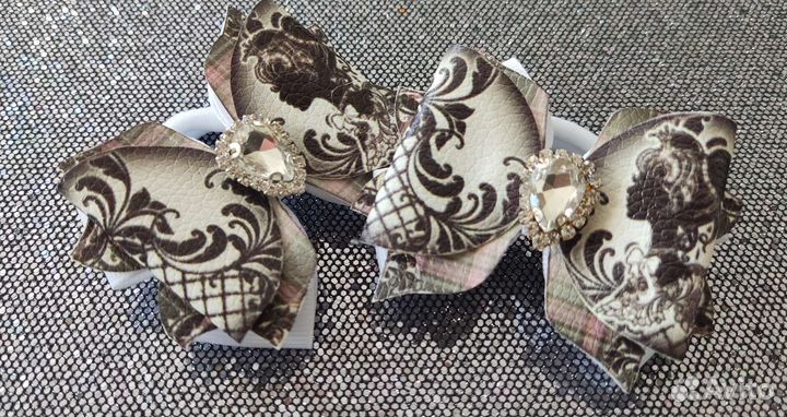 Банты для волос из экокожи