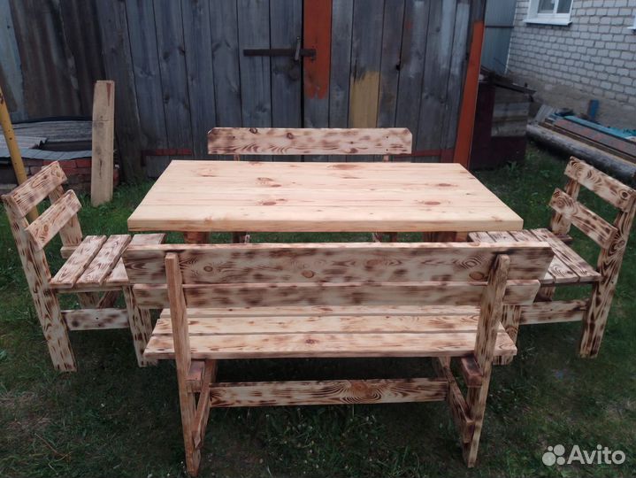 Комплект садовой мебели из дерева