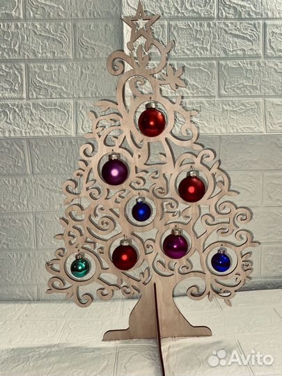 Ёлочка настольная из фанеры