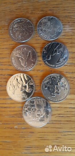 Набор монет 25р мультфильмы