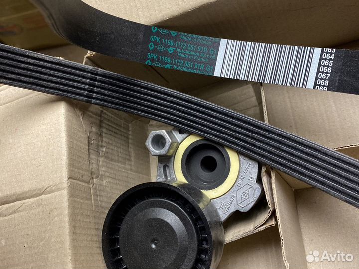 Комплект поликлинового ремня рено логан 117203694R