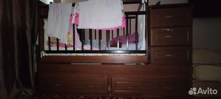 Детская кровать маятниковая 3в1