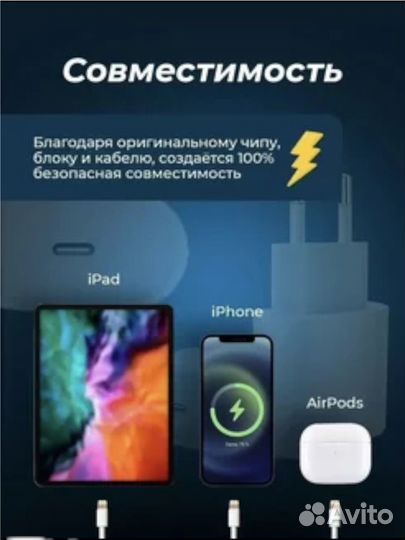 Зарядное устройство на iPhone 20w VIP качество
