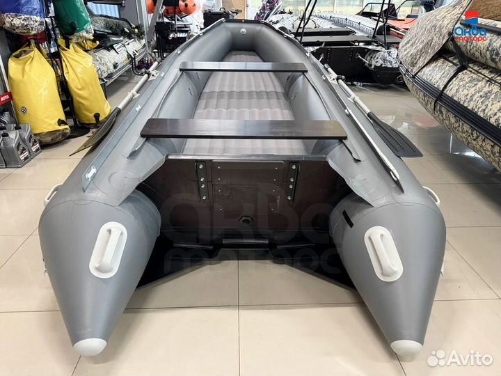 Лодка пвх Solar 430 super jet tunnel серая