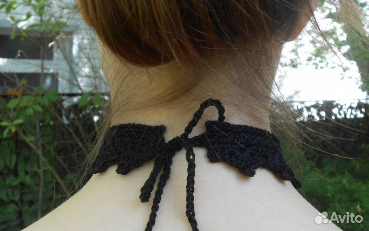 Бархотка с кулоном черная готик украшение на шею