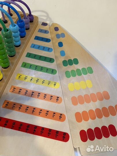 Деревянные бусины для счёта Монтессори