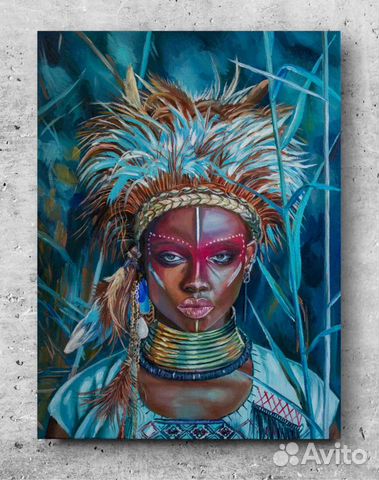 Картина интерьерная Африканская девушка