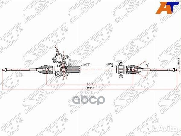 Рейка рулевая lexus RX300 MCU15 4WD 00- LHD ST