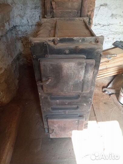 Чугунный твердотопливный котел бу