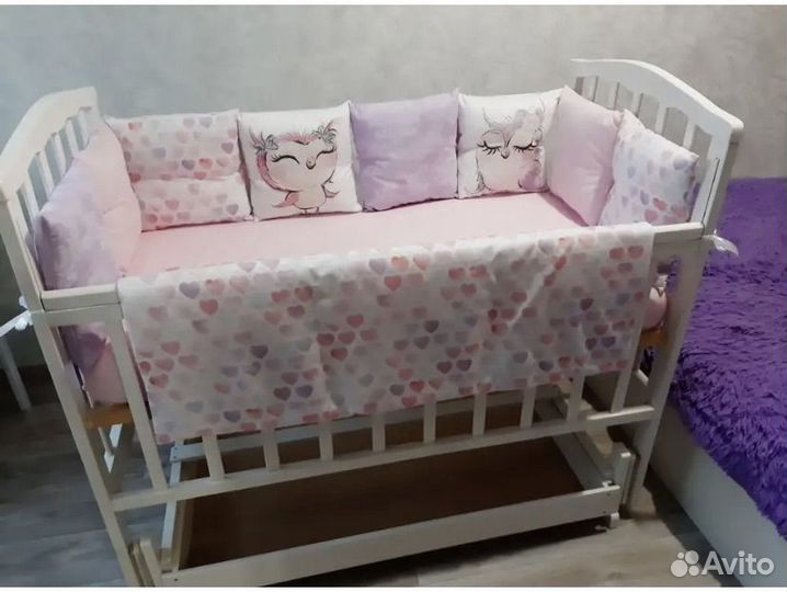 Бортики в детскую кроватку бу