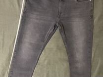 Новые мужские джинсы серые средней посадки