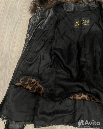 Куртка кожаная женская с мехом