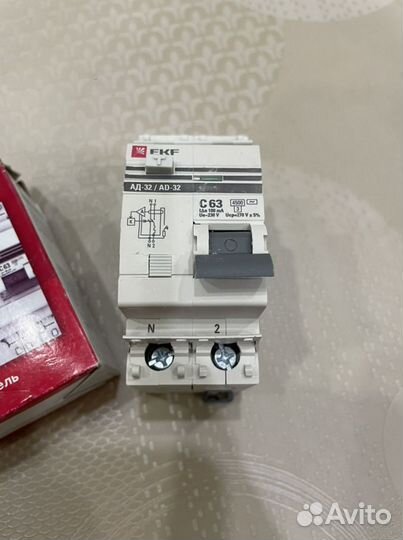 Дифференциальный автомат EKF ад-32 1P+N 63А/100А