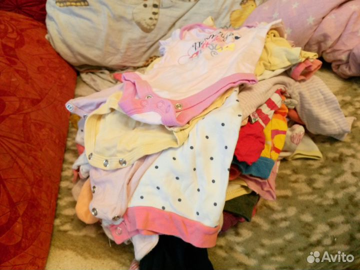 Пакетом одежда для девочки с 62 по 74 рост