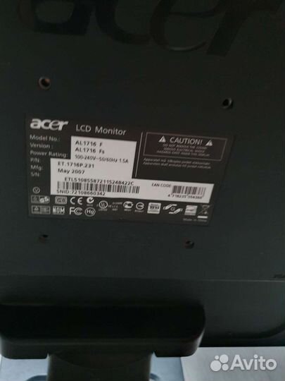 Монитор Acer al1716fs