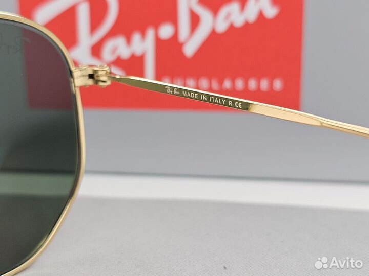 Очки Ray Ban Hexagonal 3548 Golden Green