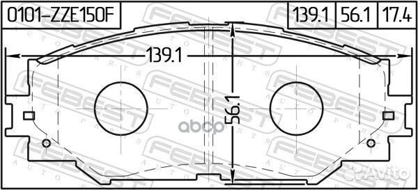 Колодки дисковые передние Toyota RAV4 2.4 06