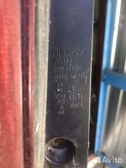 Задний фонарь nissan not