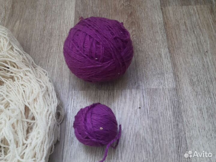 Пряжа шерстяная и акриловая