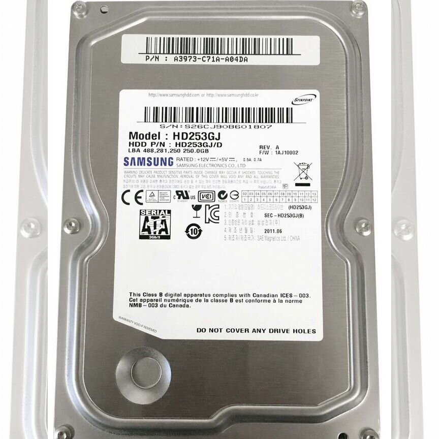 [ST250DM001] Жесткий Диск Samsung 250gb Sata3.5 St250dm001